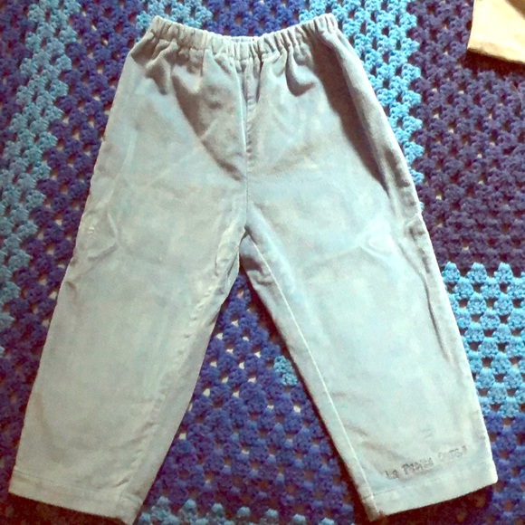 Sweet soft baby blue velour pants - Picture 2 of 4
